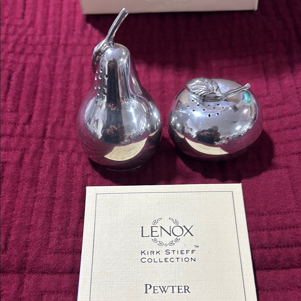 Lenox Pewter Fruit Shaped Shakers